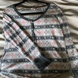 Victoria's Secret size Large pajama button down top